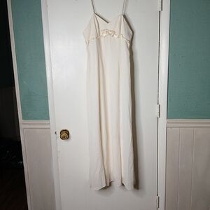 Vintage Poly U.S.A Elegant Cream Gown